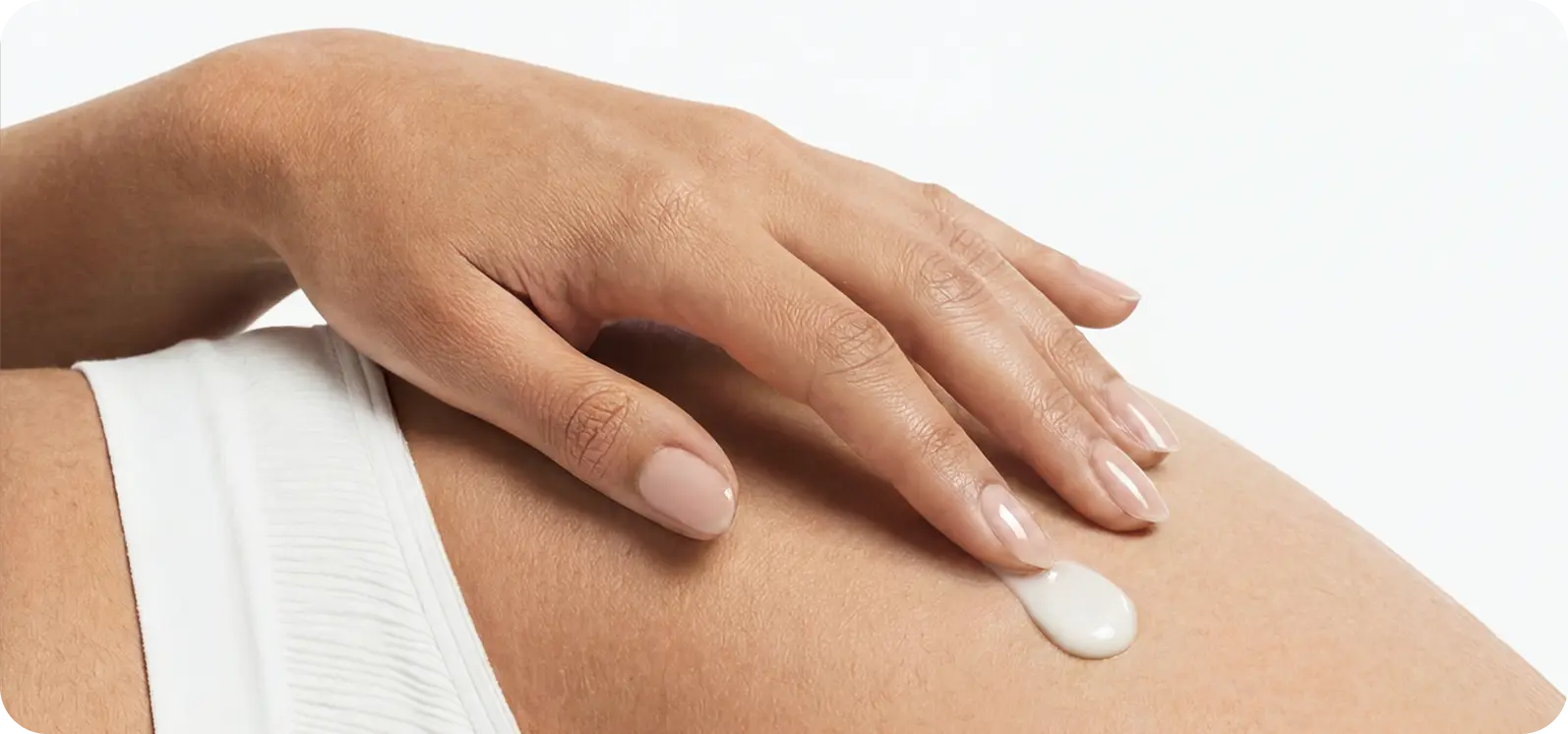 Cream applied to skin