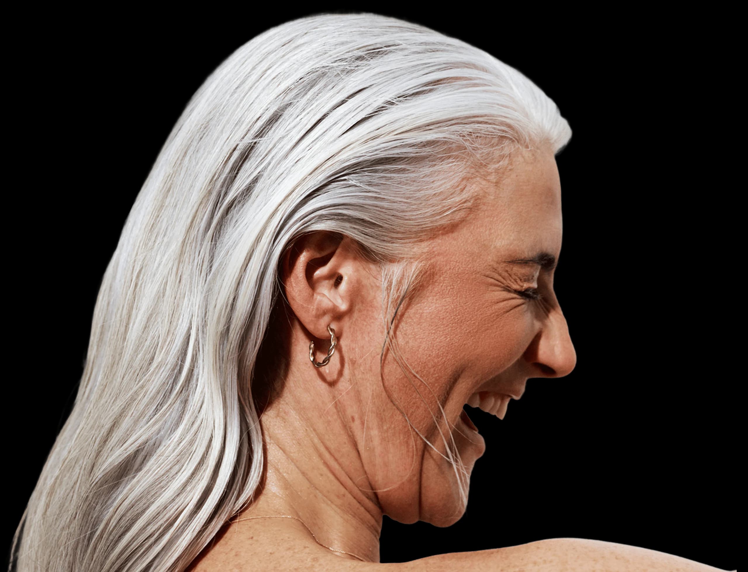 Woman smiling