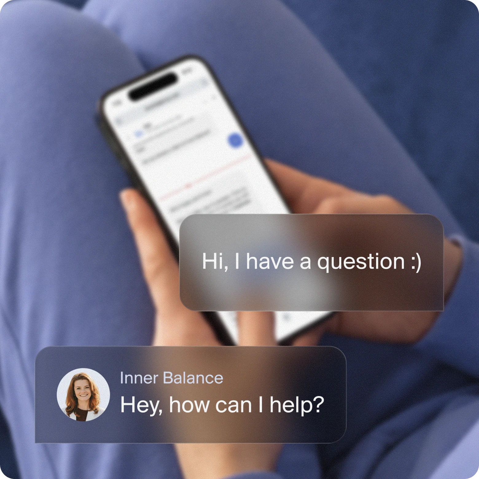 Inner Balance patient accessing clinician support