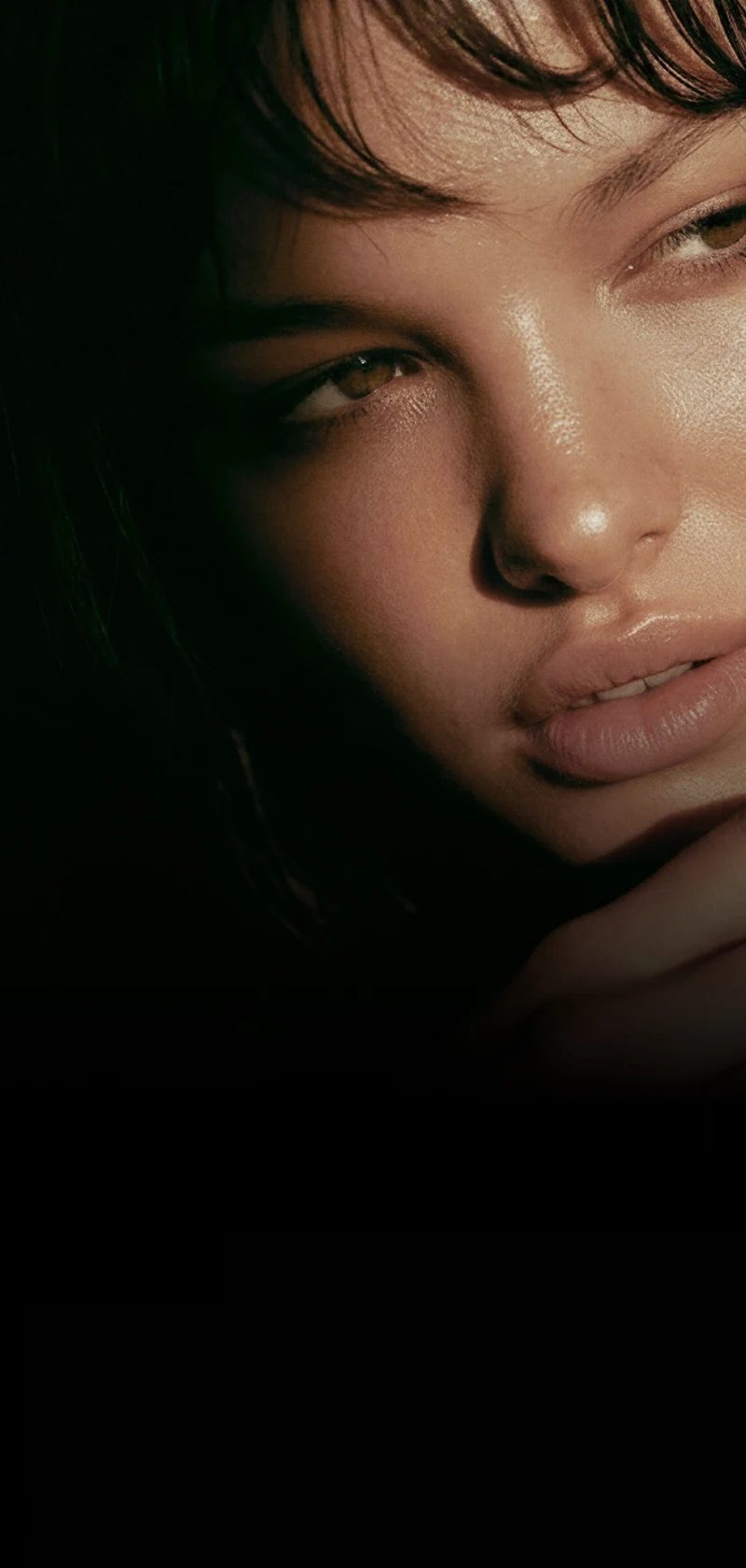 Woman with glowing skin